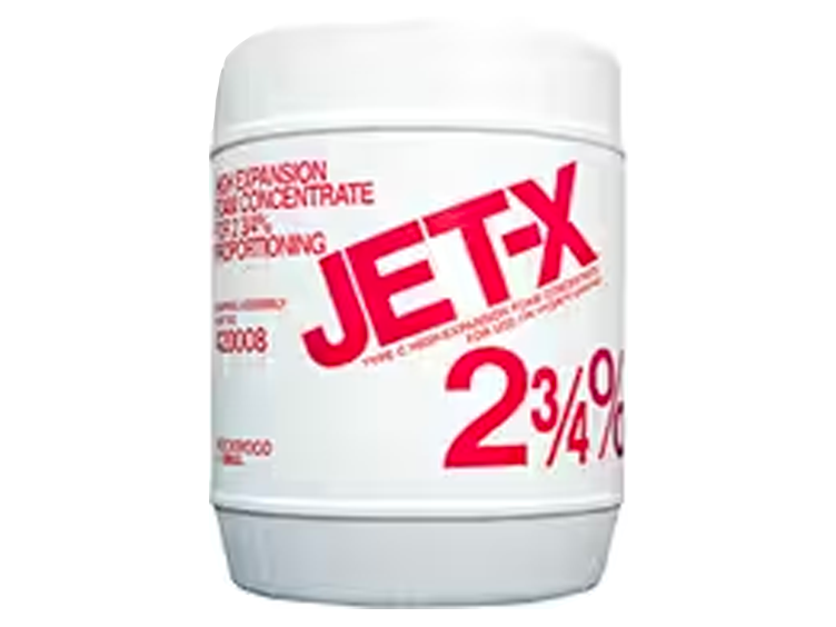 A white jar of JetX foam concentrate