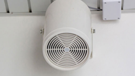 interior voice system mounted on wall