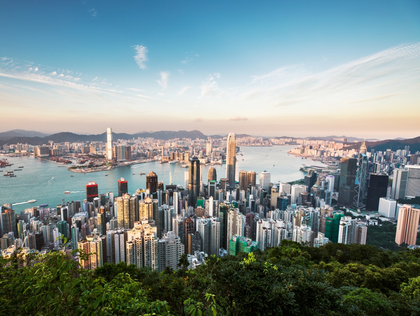 skyscrapers-cityscape aerial view