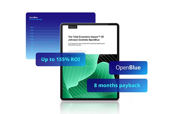 Download the Forrester Consulting Total Economic Impact ™ Study for Johnson Controls OpenBlue to leverage learnings from your peers on how they delivered a 155% ROI on our Johnson Controls OpenBlue solutions and streamlined their building management processes.