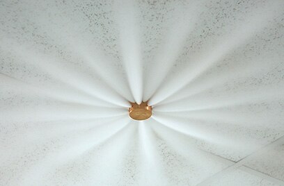Close up of a white fire sprinkler 