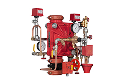Fire suppression unit with valves 