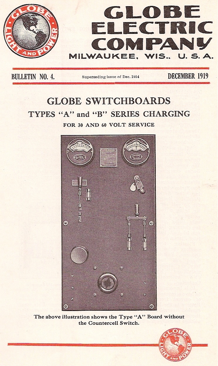 Globe Electric switchboards 1919 300dp