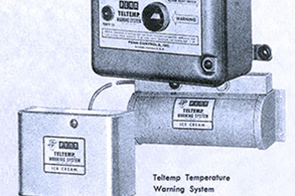 Greyscale sketches of various temperature warning systems