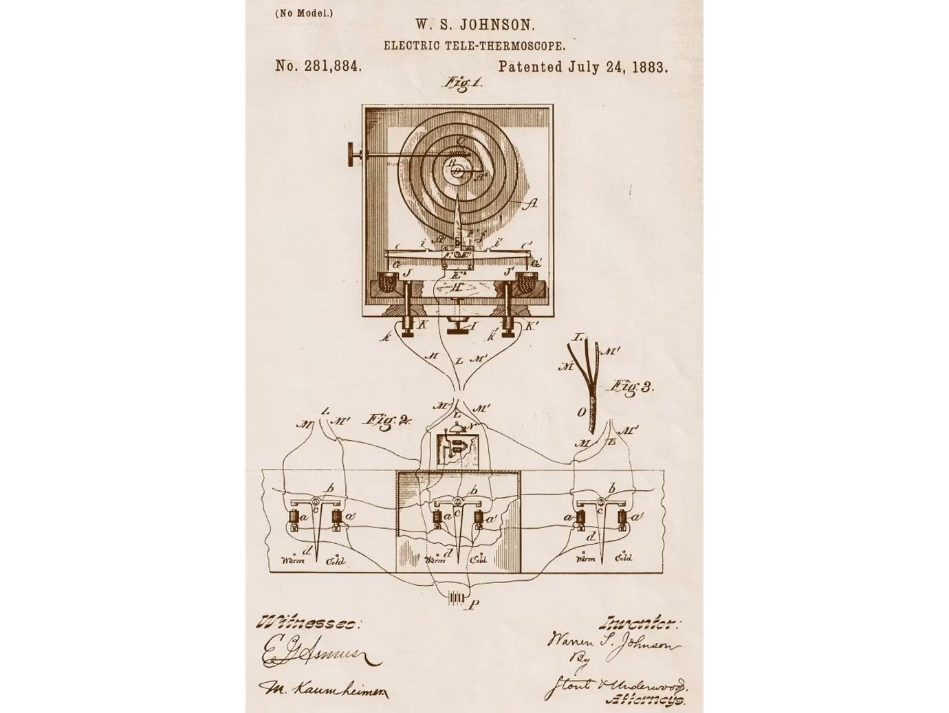 The electric tele-thermoscope patent document