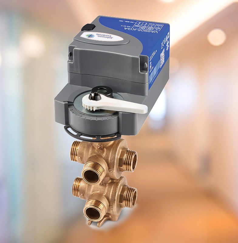 Johnson Controls 270° six-way valve and actuator