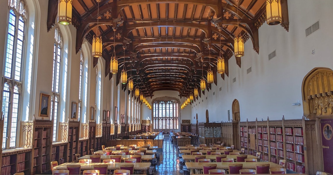 Interior of the library at the University of Oklahoma
