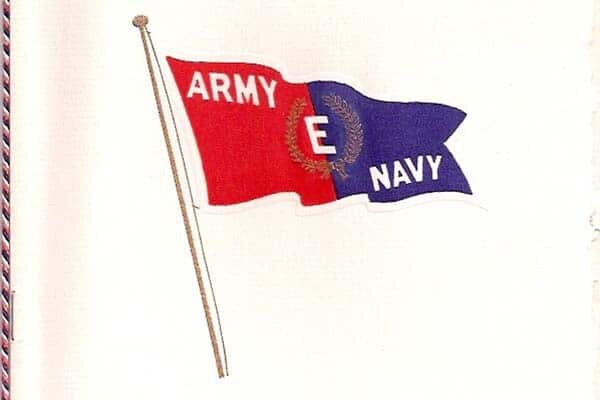 Program cover from the Army-Navy "E" Award ceremony for the Johnson Service Company