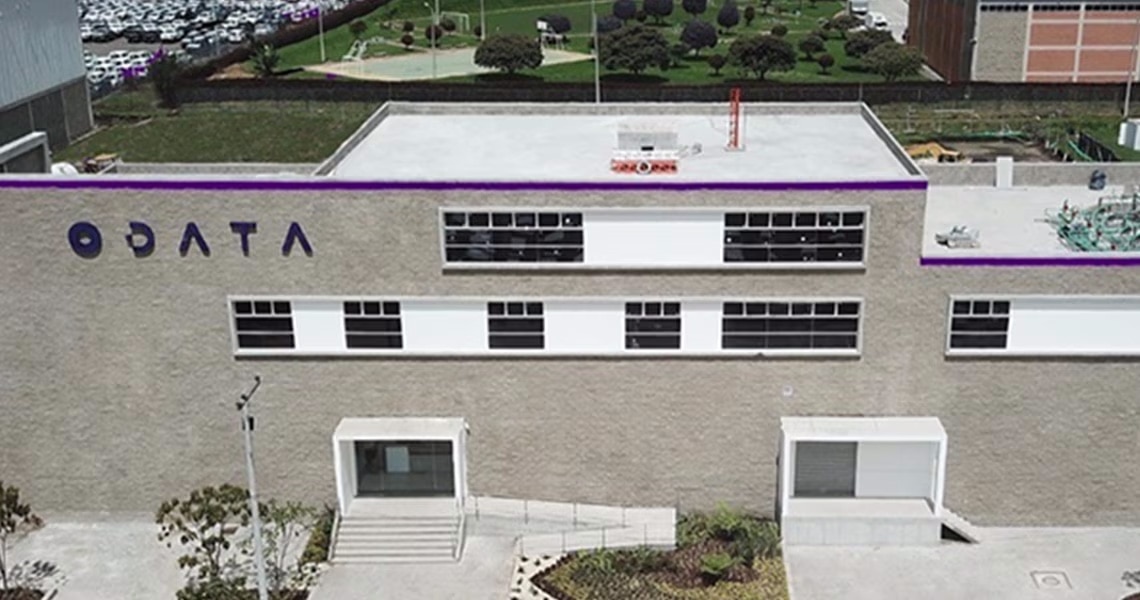Aerial view of the ODATA data center in Colombia
