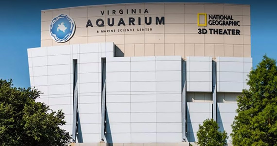 The facade of the Virginia Aquarium and Marine Science Center