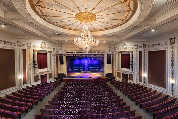Interiors of the Patchogue Theatre for the Performing Arts in Patchogue, NY
