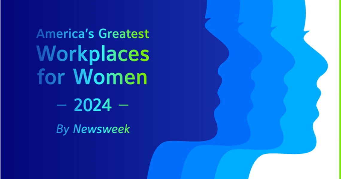 Poster showcasing an award won by Johnson Controls from Newsweek, for America’s Greatest Workplaces for Women in 2024