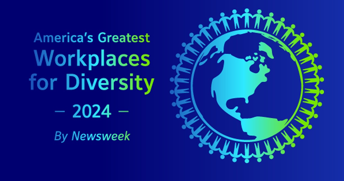 Banner of Workplaces for Diversity 2024 by Newsweek.