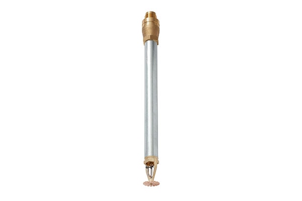 The ESFR-25 sprinkler is the only early suppression, fast response dry-type sprinkler with a nominal K-factor of 25.2 that comes in both threaded connections (1-1/4-inch NPT or ISO 7-1) and grooved 2-inch connections.