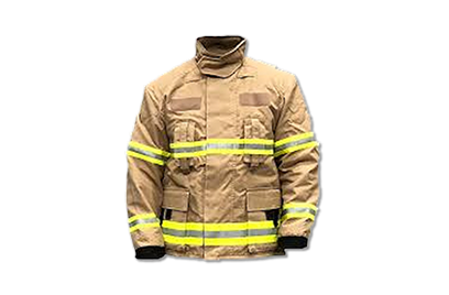 firefighting jacket white background