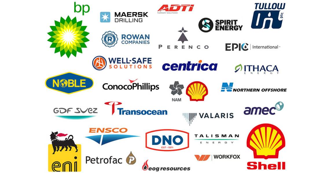 A montage of logos of various clients of Johnson Controls