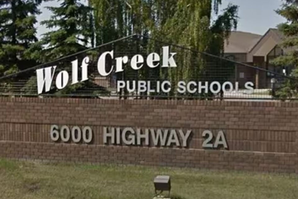 Exterior of Wolf Creek Public Schools in Alberta, Canada