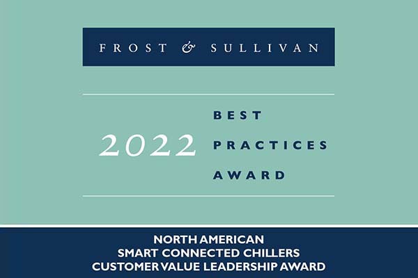 Seal showcasing an award for Best Practices in 2022 by Frost and Sullivan