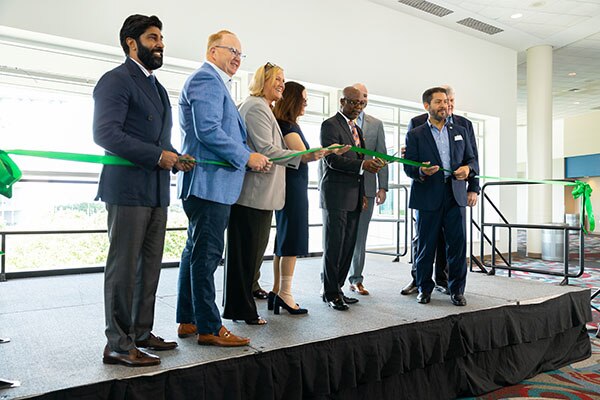 Johnson Controls at the ribbon-cutting ceremony to celebrate its collaboration with Harris County Sports & Convention Corporation (HCSCC), NRG Park and Harris County, Texas