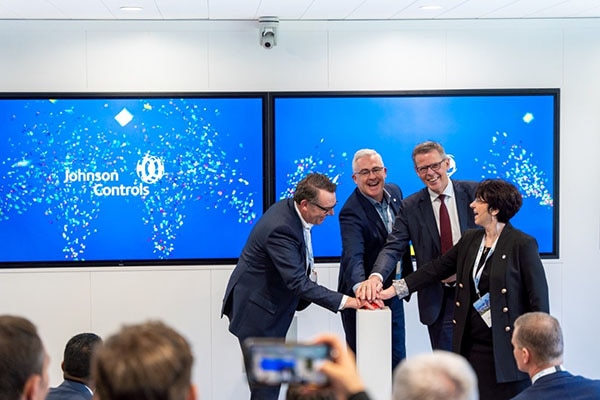 Industry leaders at the Johnson Controls OpenBlue Innovation Center launch in Rotterdam