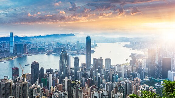 Aerial view of a cityscape