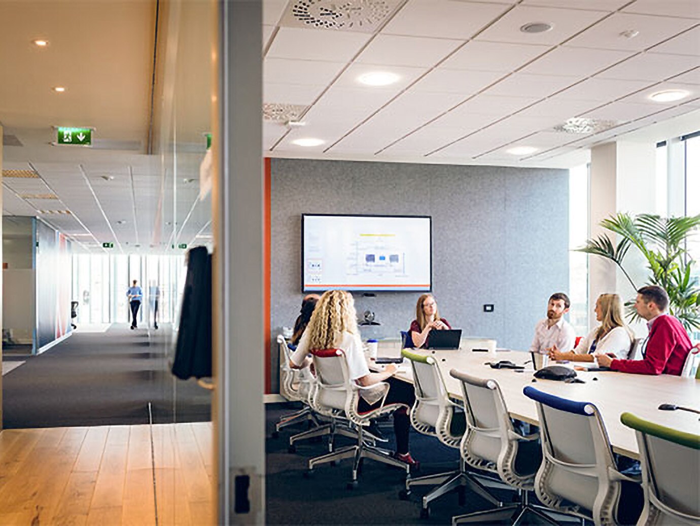 Business people in a conference room having a meeting